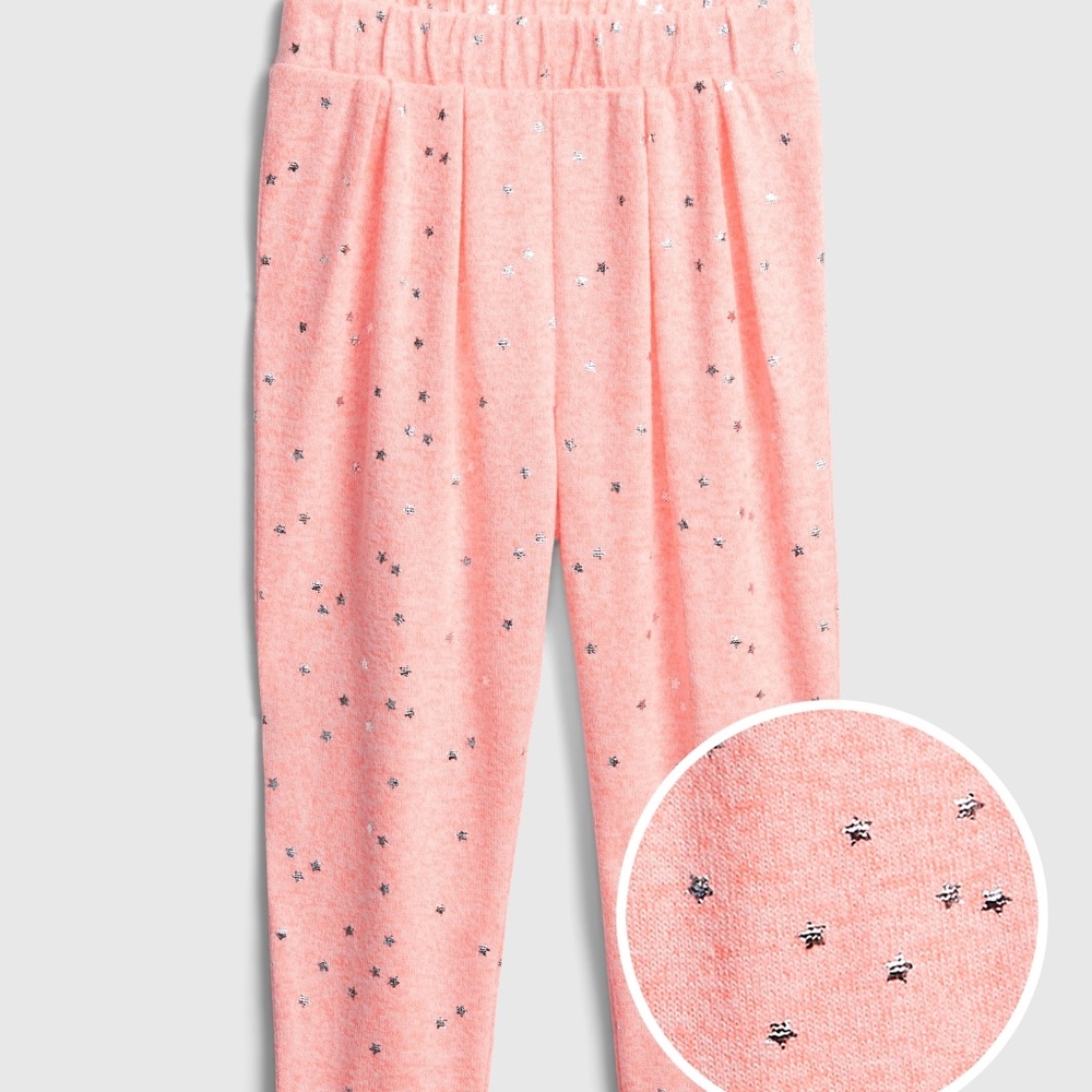 NEW Gap Softspun Print Pull-On Joggers — Pink Stars — 4T